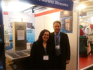 Lisa Morantz and Neal Wiser at the Morantz Ultrasonics booth.