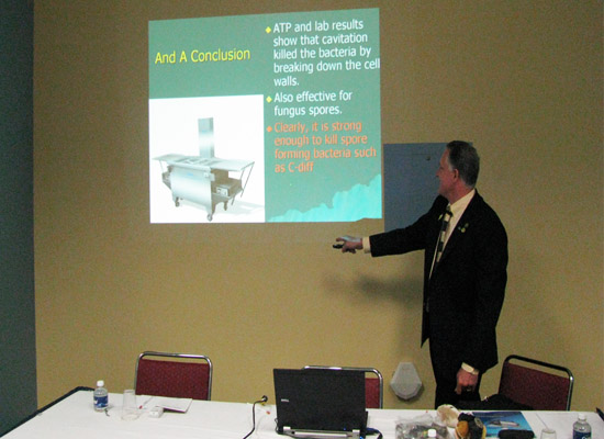 Michael Pinto Presenting at the FIME International Medical Conference, August 2010.