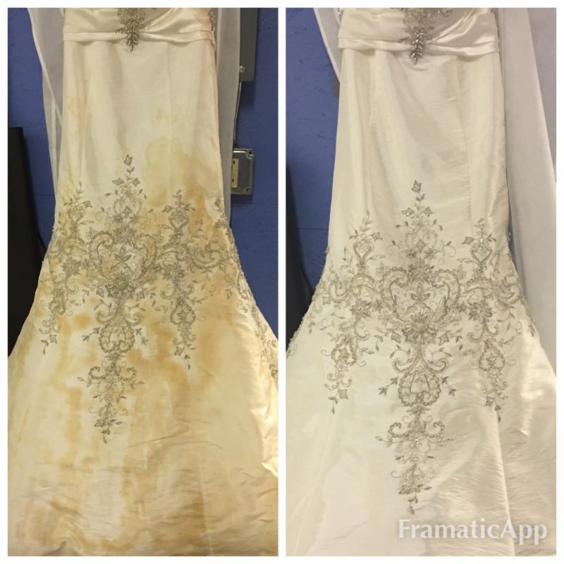 Dry cleaning wedding outlet dress before wedding